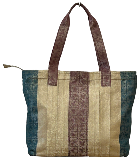 帯リメイク丸型ファスナーバック25-19 着物をバッグにリメイク