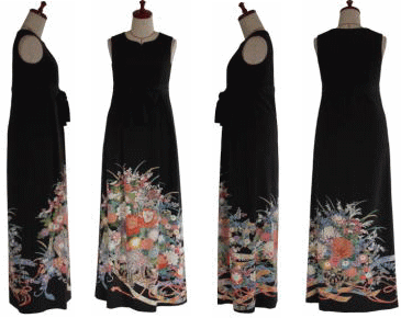 着物ワンピースドレスー35 - 留袖ドレス・着物ドレス・着物リメイク