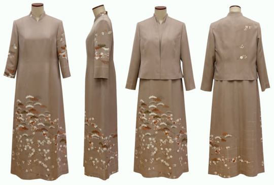 着物リメイクワンピースドレス－1 - 留袖ドレス・着物ドレス・着物